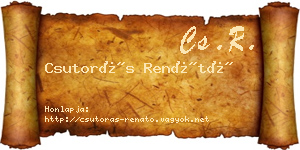 Csutorás Renátó névjegykártya
