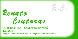renato csutoras business card