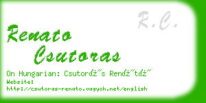 renato csutoras business card